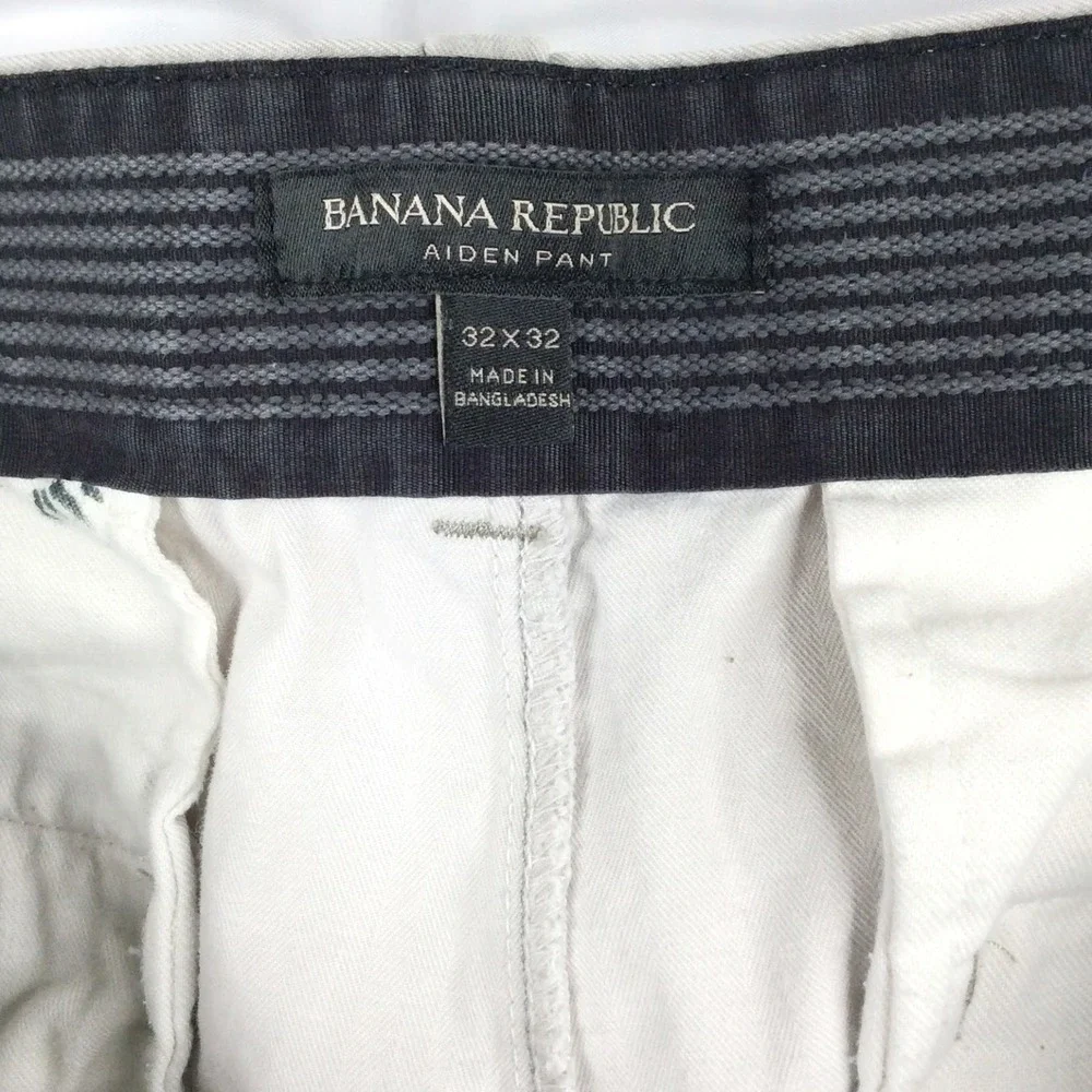 Banana Republic Aiden Pant Men's Size 32x32 Gray Flat Front Chino